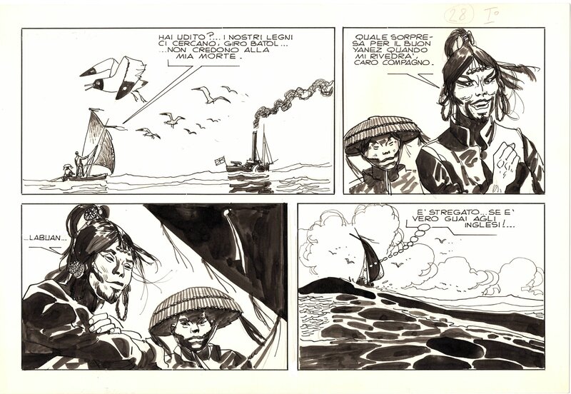 Sandokan page by Hugo Pratt - Comic Strip