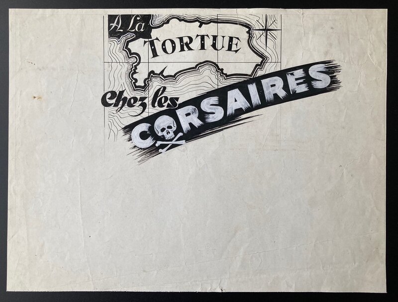 René Giffey, A la Tortue chez les corsaires - Illustration originale