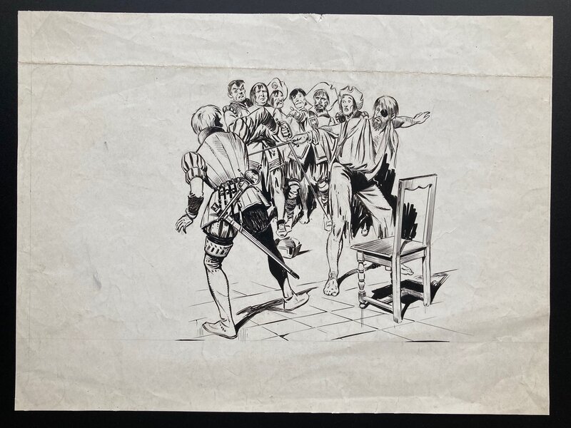 Duel par René Giffey - Illustration originale
