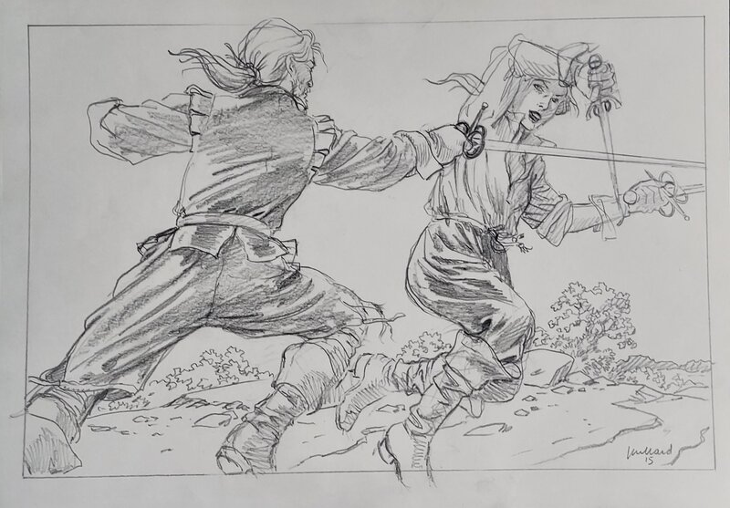 Duel par André Juillard - Illustration originale
