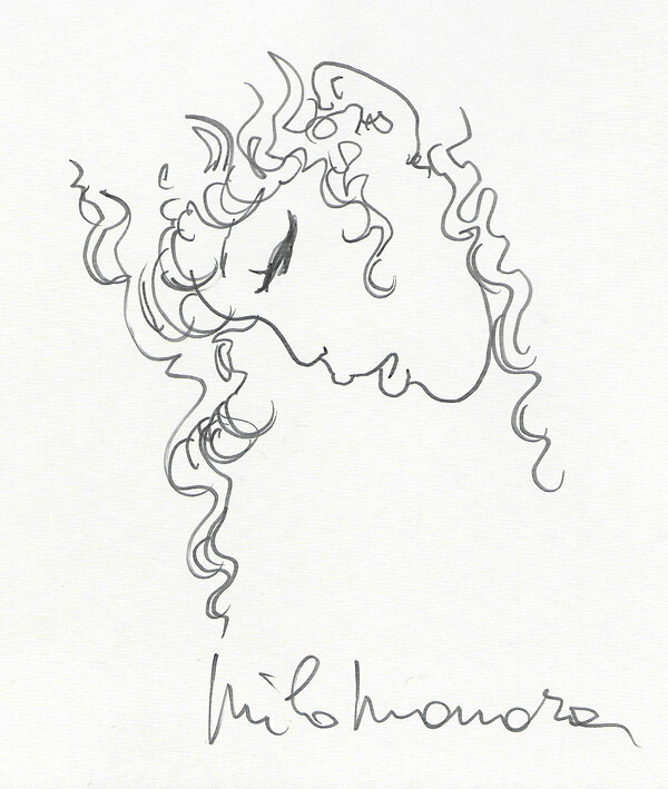 Une femme par Milo Manara - Dédicace