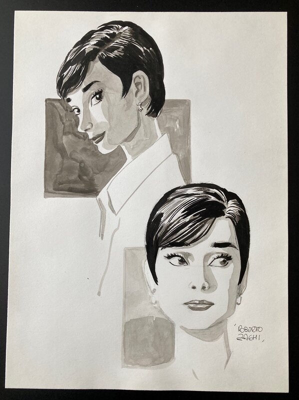 Roberto Zaghi, Julia - Audrey Hepburn - Illustration originale