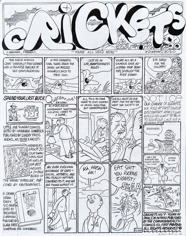 Sammy Harkham, Crickets #7 - Inside Front Cover - Comic Strip