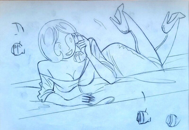 Antonio Lapone, Hanging on the telephone - Original art