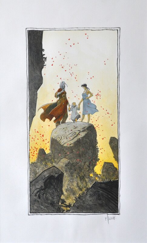Vincent Mallié, Le grand mort - ex-libris - Illustration originale