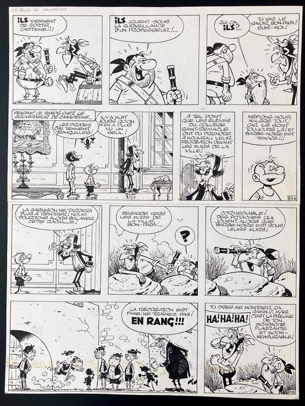 Marcel Remacle, Maurice Tillieux, La Prise de Canapêche (Le Vieux Nick et Barbe Noire) - Planche originale