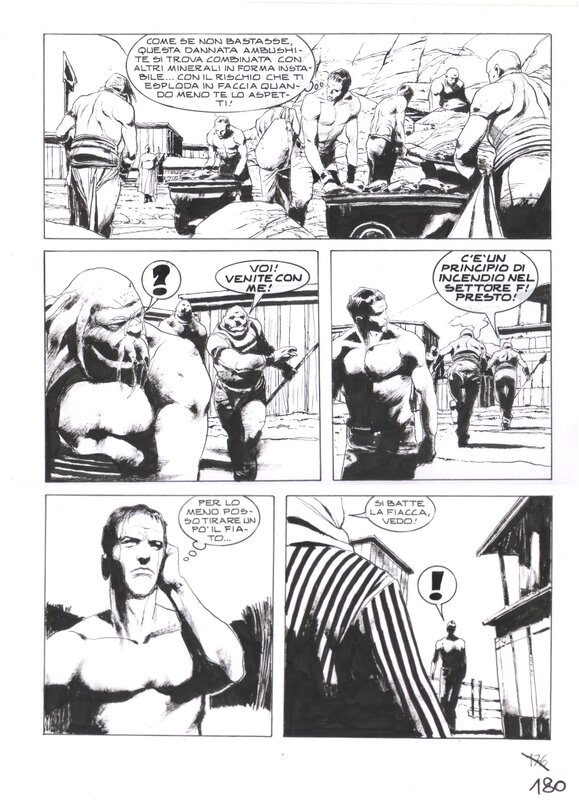 En vente - Corrado Roi Dampyr Maxi 5 page 180 - Planche originale