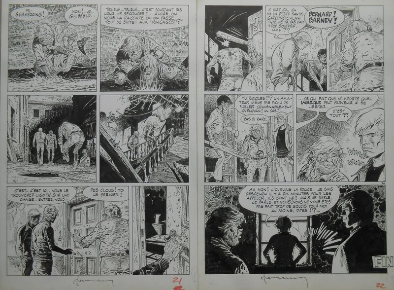 Hermann, 1976 - Bernard Prince - Djinn a disparu ! - Planche originale