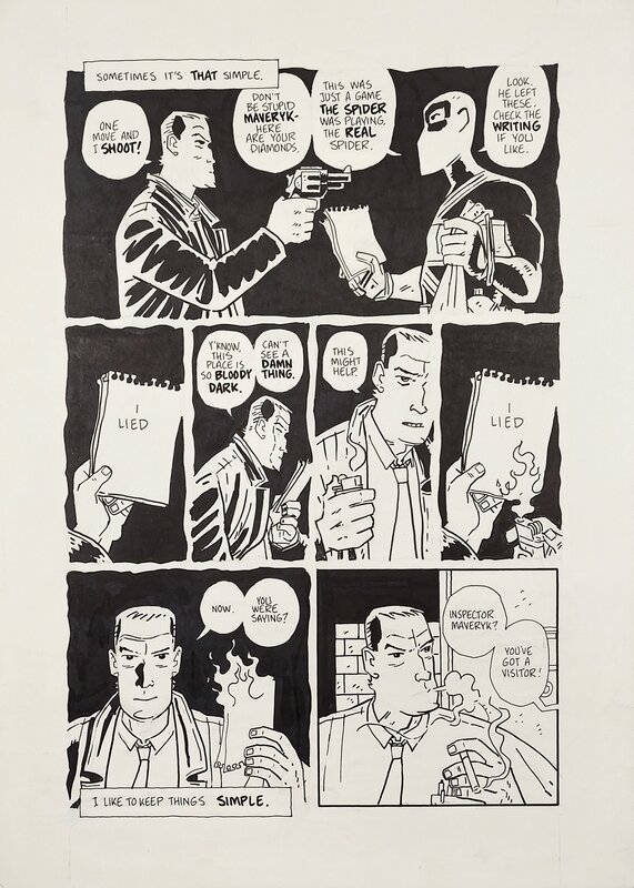 Jack Staff #8 - Original page by Paul Grist ft inspector Maveryk - Planche originale