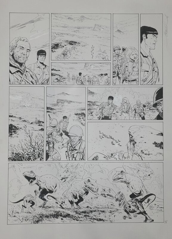 En vente - Paolo Grella, Bob Morane Prisonniers du temps pl16 - Planche originale