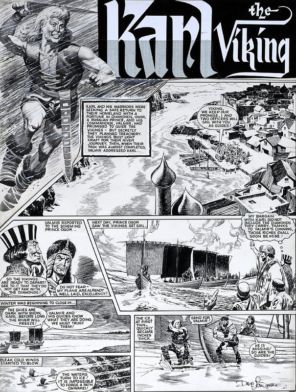 Karl the Viking par Don Lawrence - Planche originale