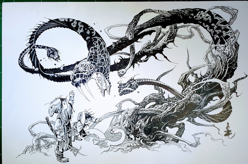 Snakes par Alex Niño - Illustration originale