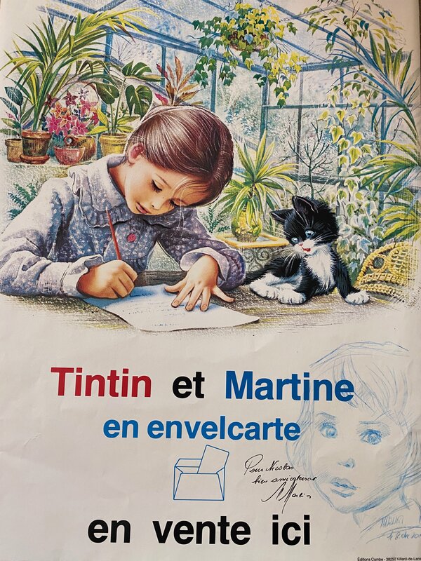 Marcel Marlier, illustration originale, Martine, affiche 