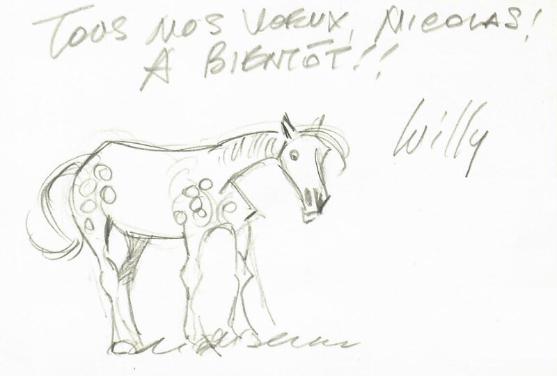 Un cheval by Willy Lambil - Sketch