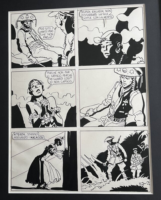En vente - Pratt Hugo, original page nr 11 from ‘ macumba du gringo ‘ from 1977 - Planche originale
