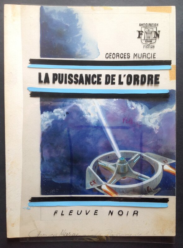 En vente - Gaston de Sainte-Croix & Georges Murcie Couverture Originale FNA 450 Anticipation La Puissance de l'ordre , Sf Fleuve Noir 1971 - Couverture originale