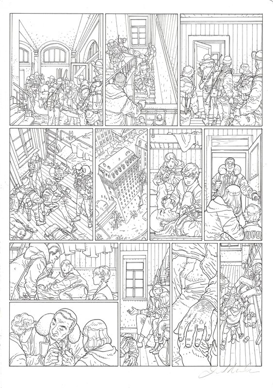 En vente - Jared Muralt, La Chute - Tome 2 page 34 - Planche originale