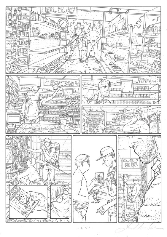 En vente - Jared Muralt, La Chute - Tome 3 page 29 - Planche originale