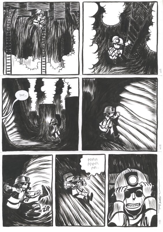 Peeters, Koma#1, La Voix des cheminées, planche n°45, 2003 - Planche originale