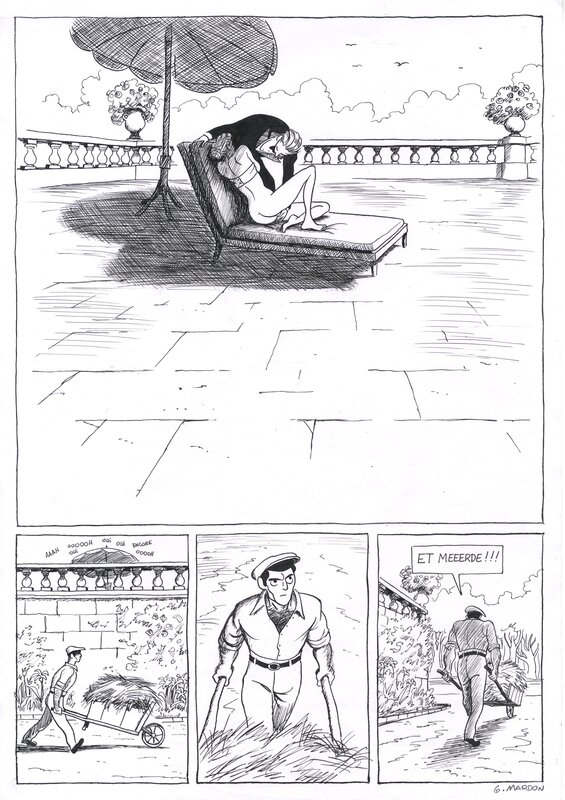 Mardon, Madame désire ? planche n°13, 2009. - Comic Strip