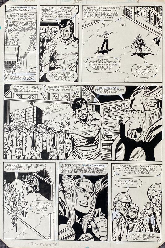 Thor par Jim Mooney, Jack Kirby, Stan Lee, Alan Kupperberg, Doug Moench - Planche originale