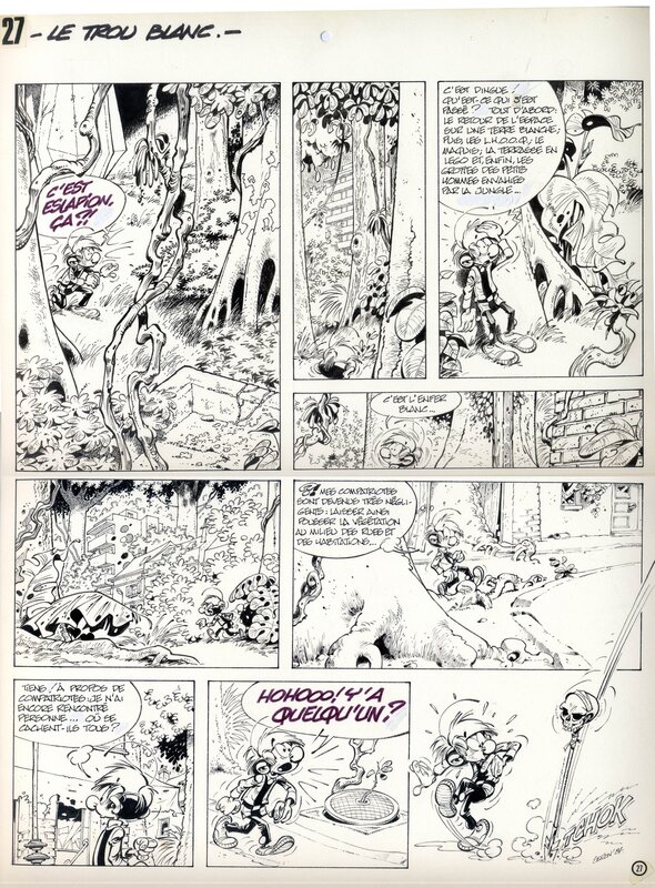 Pierre Seron, Le trou blanc planche 27 - Planche originale