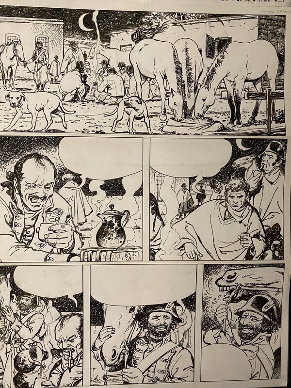 El Gaucho par Milo Manara, Hugo Pratt - Planche originale