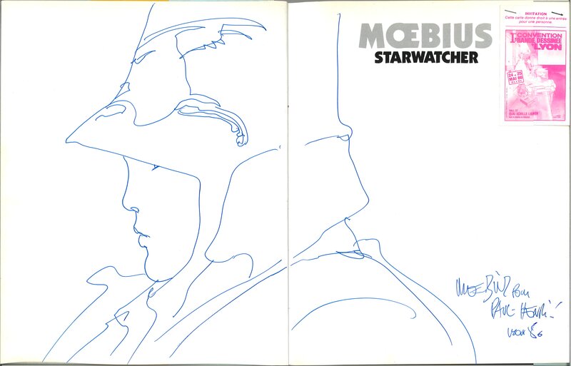 Starwatcher - 1986 par Moebius - Dédicace