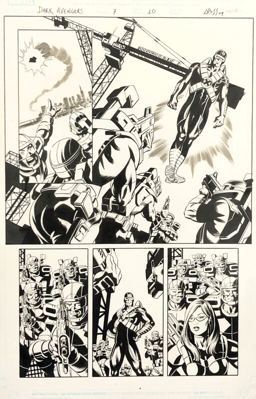 Dark Avengers par Luke Ross, Matt Fractio - Planche originale