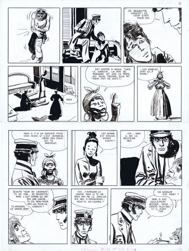 Corto Maltese page by Hugo Pratt - Planche originale