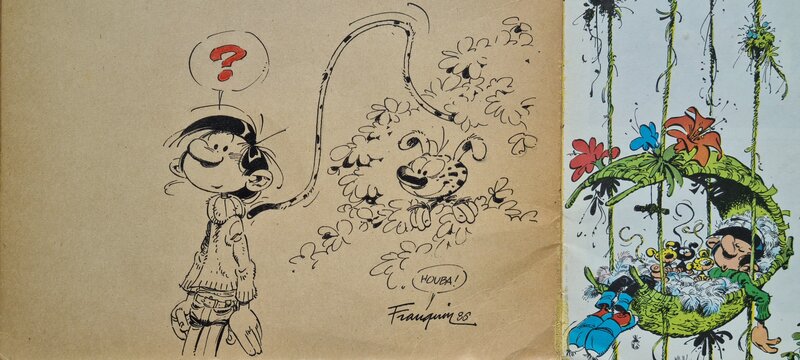 Gaston Marsupilami par André Franquin - Dédicace