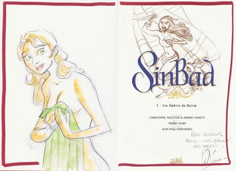 Dédicace Sinbad by Pierre Alary - Sketch