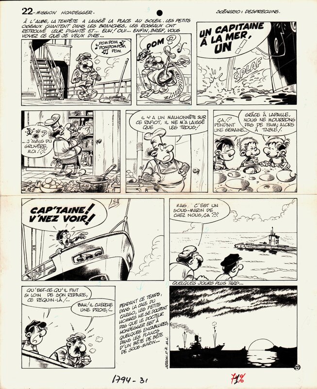 Pierre Seron, Les petits hommes au brontoxique - pl. 22 - Comic Strip