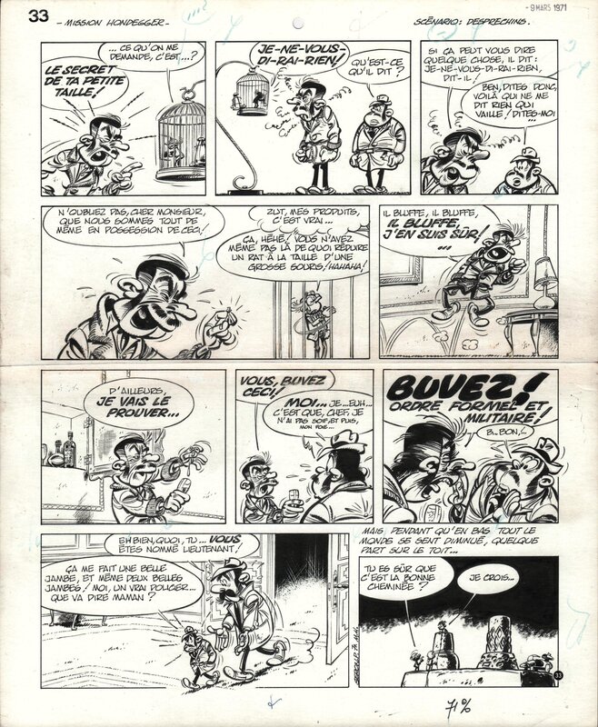 Pierre Seron, Les petits hommes au Brontoxique - Comic Strip