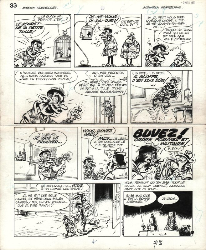 Pierre Seron, Les petits hommes au Brontoxique - Comic Strip