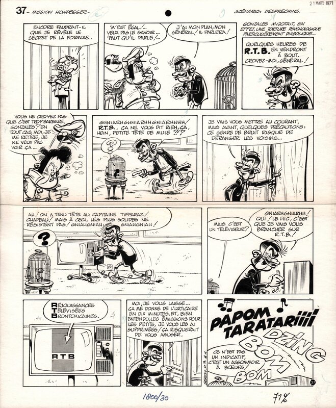 Pierre Seron, Les petits hommes au Brontoxique - Comic Strip