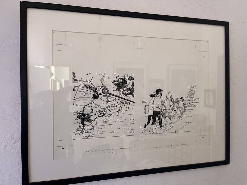 En vente - Studios Hergé, TINTIN Herge / STUDIO DESSIN POP HOP VOL 714 POUR SYDNEY - Planche originale