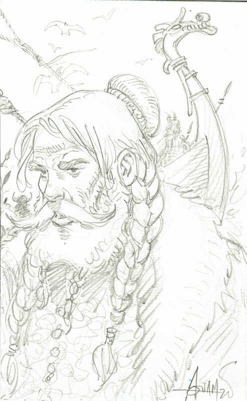 Un viking par Mohamed Aouamri - Dédicace