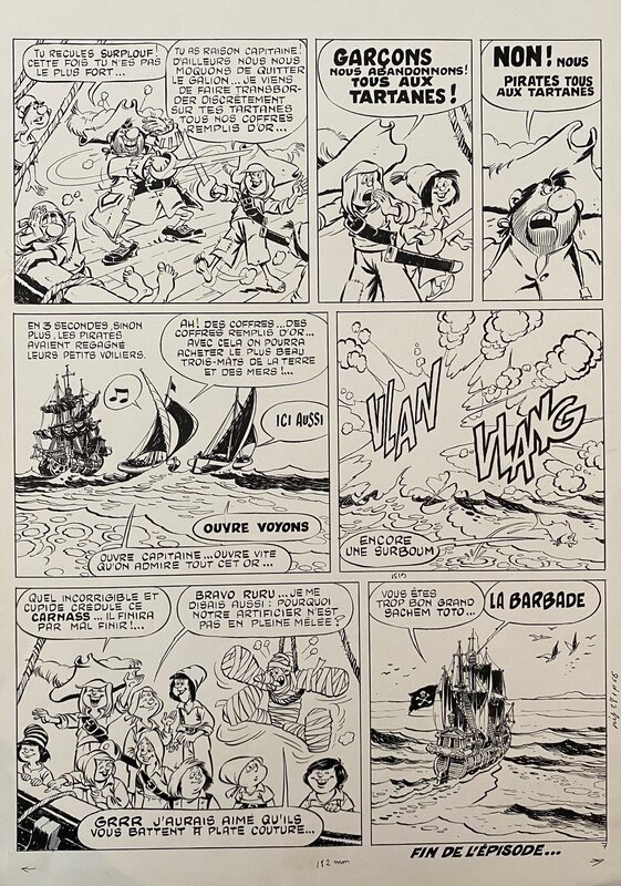 Cézard - Surplouf - Le Petit Corsaire Page 66 - Page de FIN - Planche originale