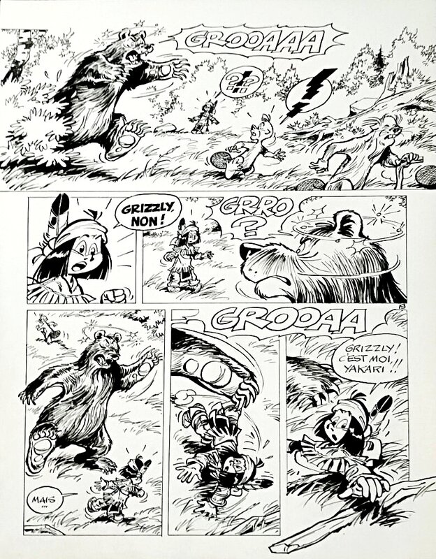 Le jour du silence par Derib - Planche originale