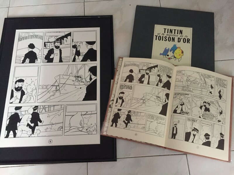 For sale - Pascal Somon, Hommage A TINTIN ET LE MYSTERE DE LA TOISON D 'OR - Comic Strip