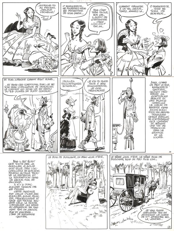 Alexis, Gotlib, Cinémastock. La dame aux camélias, pl 2. - Planche originale