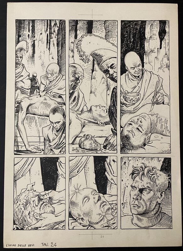 L’homme des Neiges par Manara - Planche originale