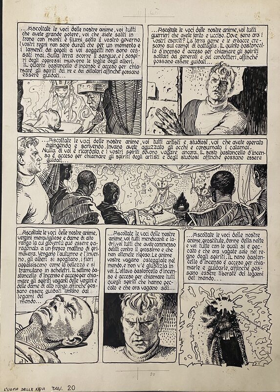 L’homme des Neiges par Milo Manara - Planche originale