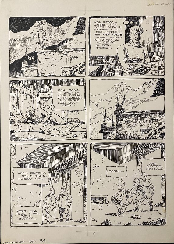 L’homme des Neiges par Milo Manara - Planche originale