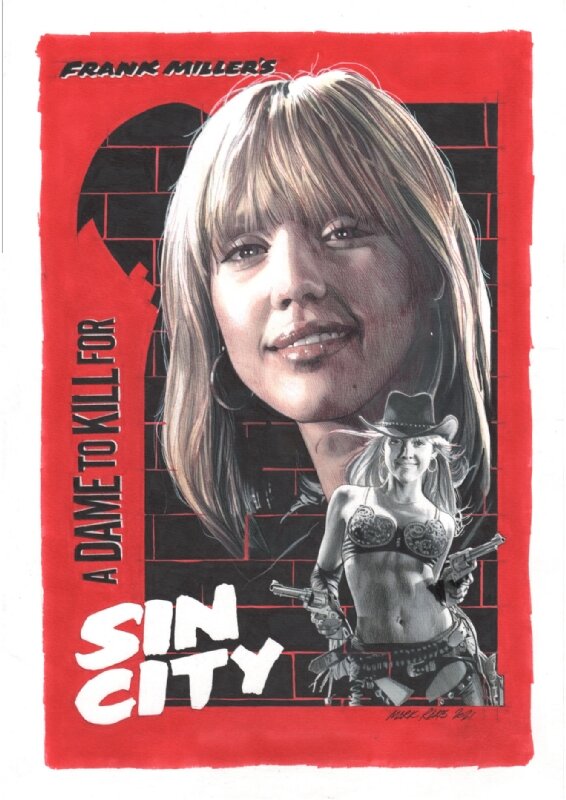 Mark Raats Sin City - Illustration originale