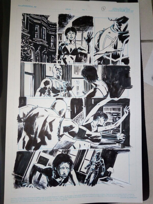 Planche originale DAREDEVIL / michael lark - stefano gaudiano - Planche originale