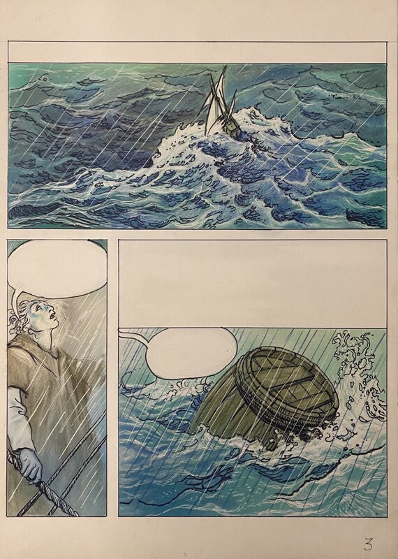 Christophe Colomb par Manara - Planche originale