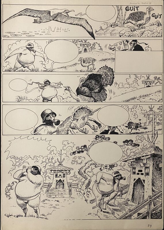 Le Singe par Manara - Planche originale