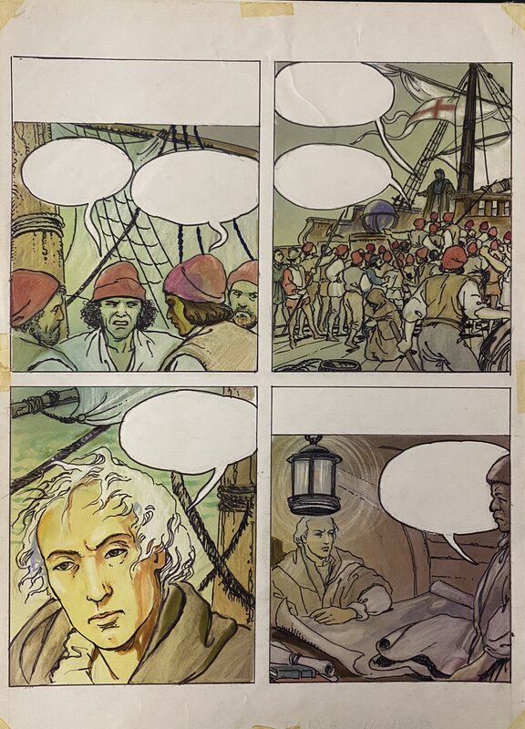 Christophe Colomb par Milo Manara - Planche originale